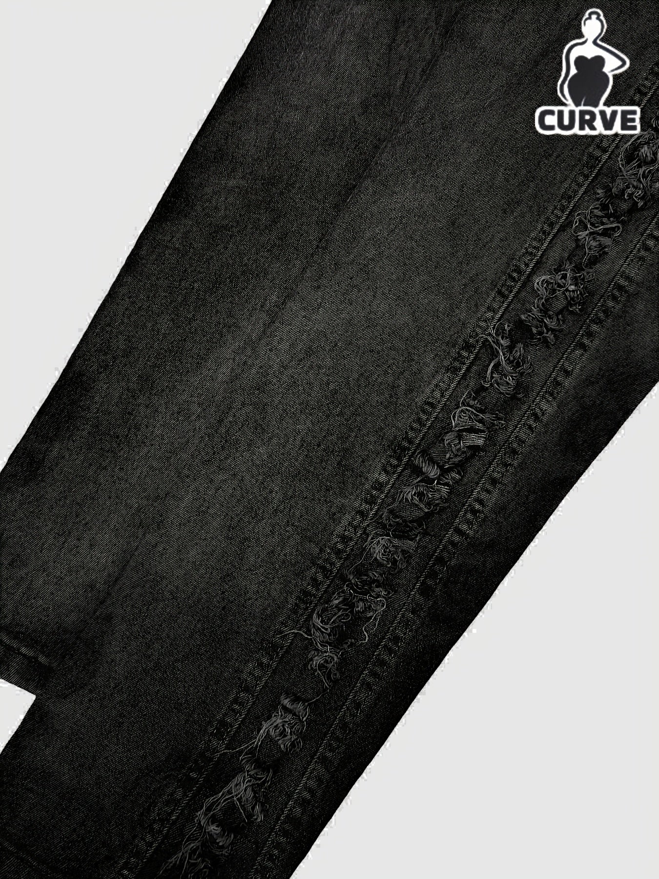 Extra Large Size Blue Jeans | High Waist Elastic Tight Hip Lifting Sexy Pencil Pants, Ripped Details, All-season, Machine Washable, Comfortable Fabric, Fashionable and Casual