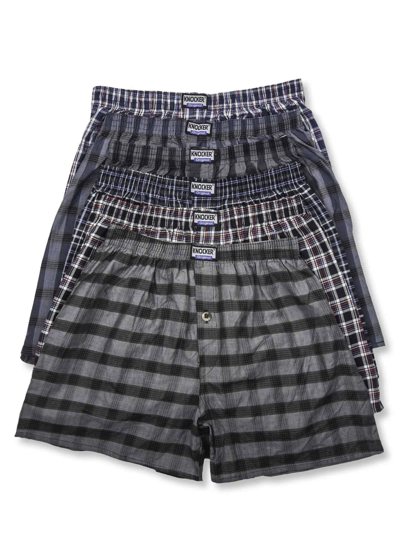 MENS 3 PACK OR 2 PACK OF ASSORTED PLAID PRINT COMFY BOXERS