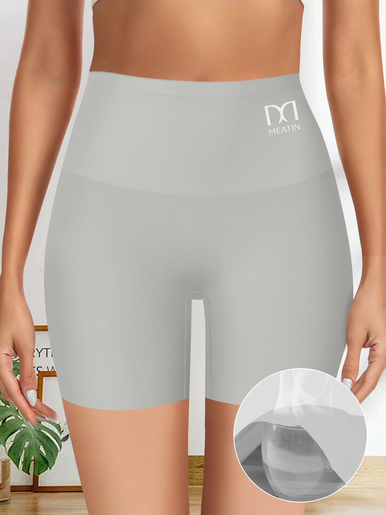 4pcs Of Women's High-Waisted Tummy-Tightening Safety Underpants, Riding Sports Boxer Shorts Combining Hip-lift And Anti-glare Features for Riding And Sports