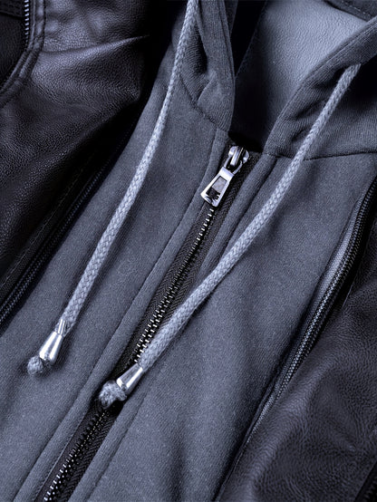 Men'S Stylish Jacket Featuring a Hood with Drawstrings, Several Zippered Pockets, Comfortable Ribbed Cuffs, Wind-Resistant for Outdoor Use, Perfect for Casual Streetwear, Suitable for Everyday Outings, And Makes an Excellent Gift