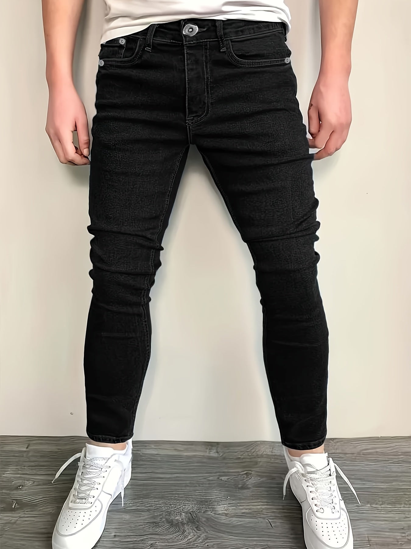 3pcs - Fashionable Men's Slim Jeans - Stretch Jeans for Men - Classic And Versatile for All Seasons