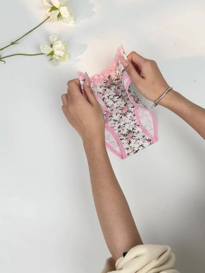 5-Pack Women'S Triangle Panties with Striped and Floral Print, Soft Stretchy 95% Breathable Underwear in Nude Pink - Comfortable & Light Beige-Friendly