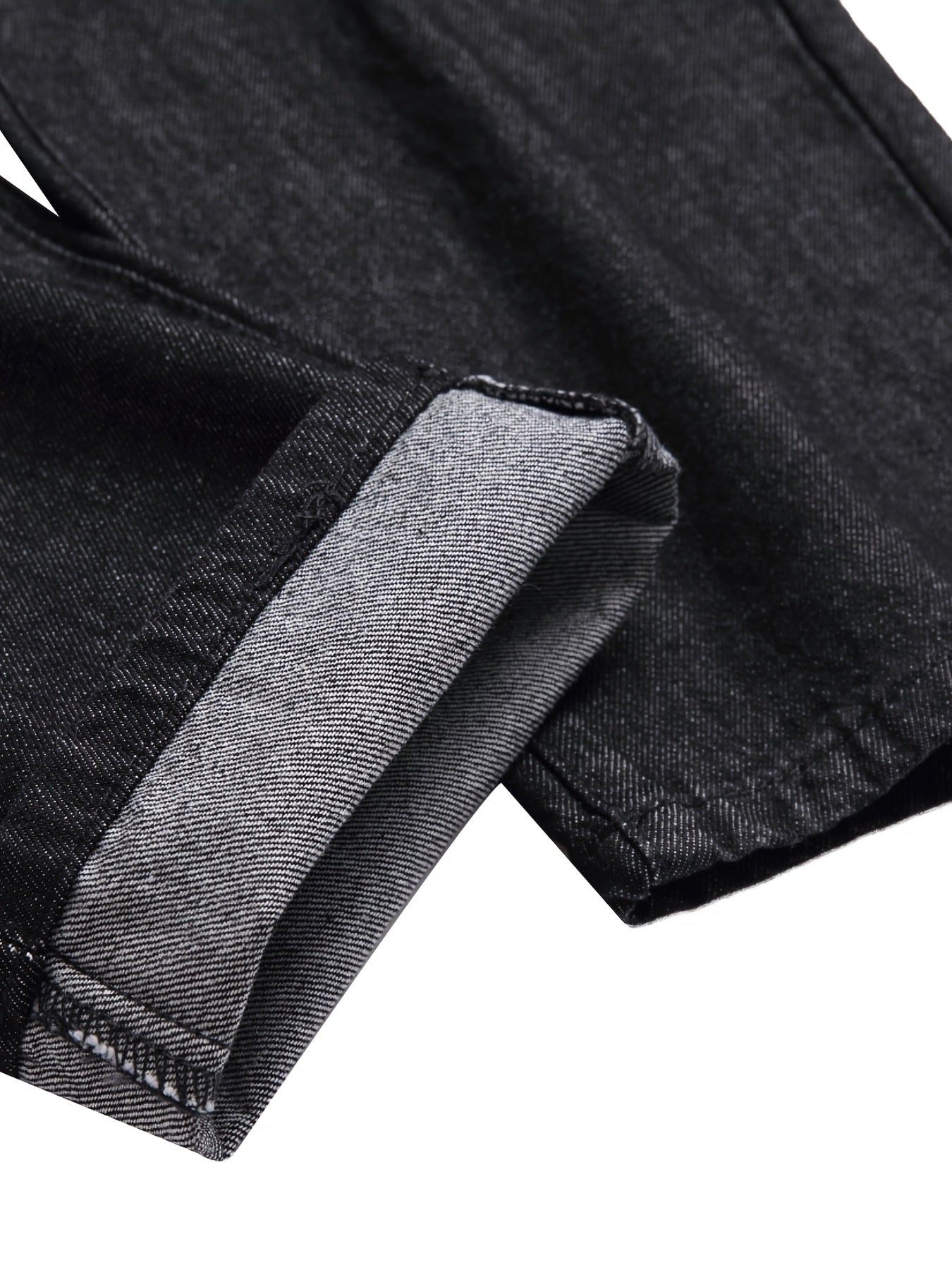 Men Ripped Jeans, Slim Fit Straight Leg, Denim Pants with Holes