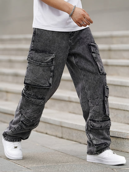 Men'S Cargo Pants Featuring Various Pockets - Made from a, Suitable for Casual Wear Throughout The Year