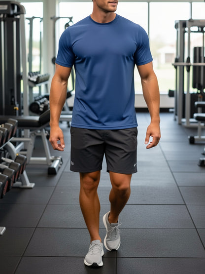 Set of 7 Men'S Lightweight, Fast-Drying, And Breathable T-Shirts, Featuring a Soft And Comfy Crew Neck Design. Ideal for Any Season, Gym Workouts, Running, And Fitness Activities; Perfect for Training, Casual Outings, And Daily Use