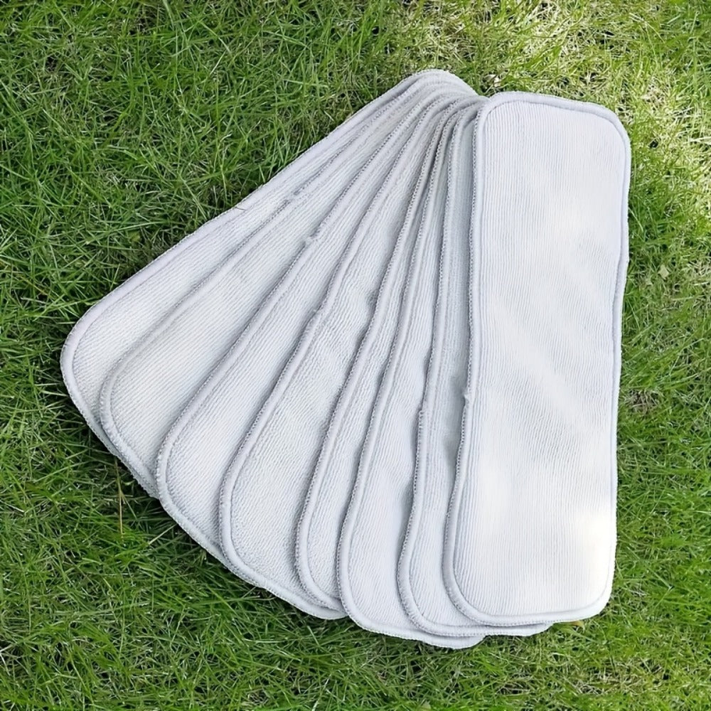 Cloth Diaper Inserts 8-Pack - 3-Layer Microfiber