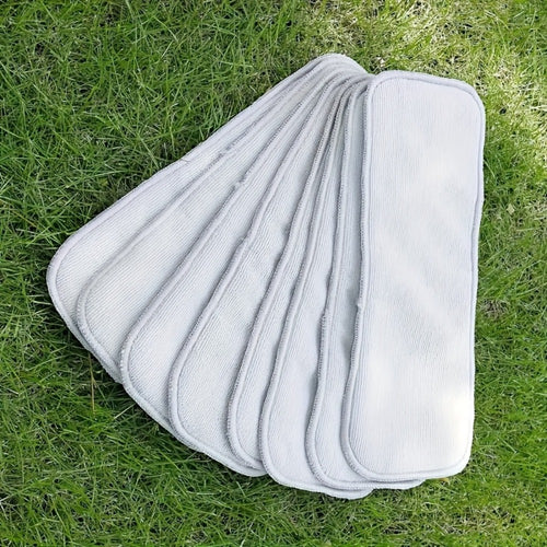 Cloth Diaper Inserts 8-Pack - 3-Layer Microfiber