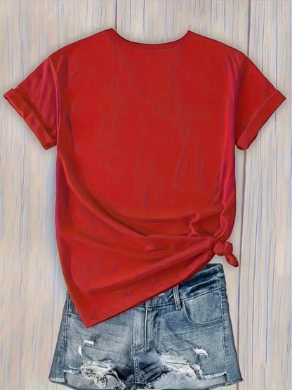 A Single Piece, Delivered Locally, a Stylish And Casual Women'S T-Shirt for Summer Featuring a Trendy Pattern