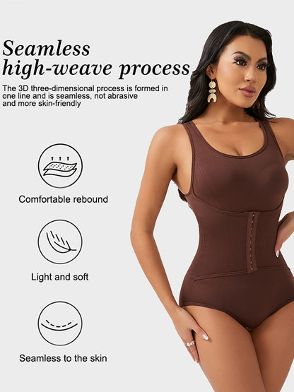 Women's Targeted Control Shapewear Bodysuit - Butt Lift Body Smoothing, Apricot