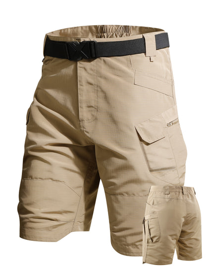 Men's Tactical Cargo Shorts - Casual Shorts - Lightweight Multi-pocket Outdoor Shorts, (Belt Included) Non-stretch Durable Fabric for Hiking, Camping, Fishing - Black Casual Style for Professionals And Outdoor Enthusiasts