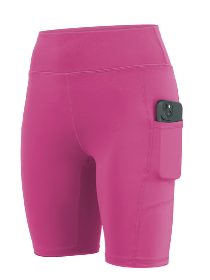 6-pack Large Size Sport Shorts For Women, Fashionable Casual Shorts, High-waist High-stretch Yoga Shorts, 5-inch Shorts With Phone Pocket
