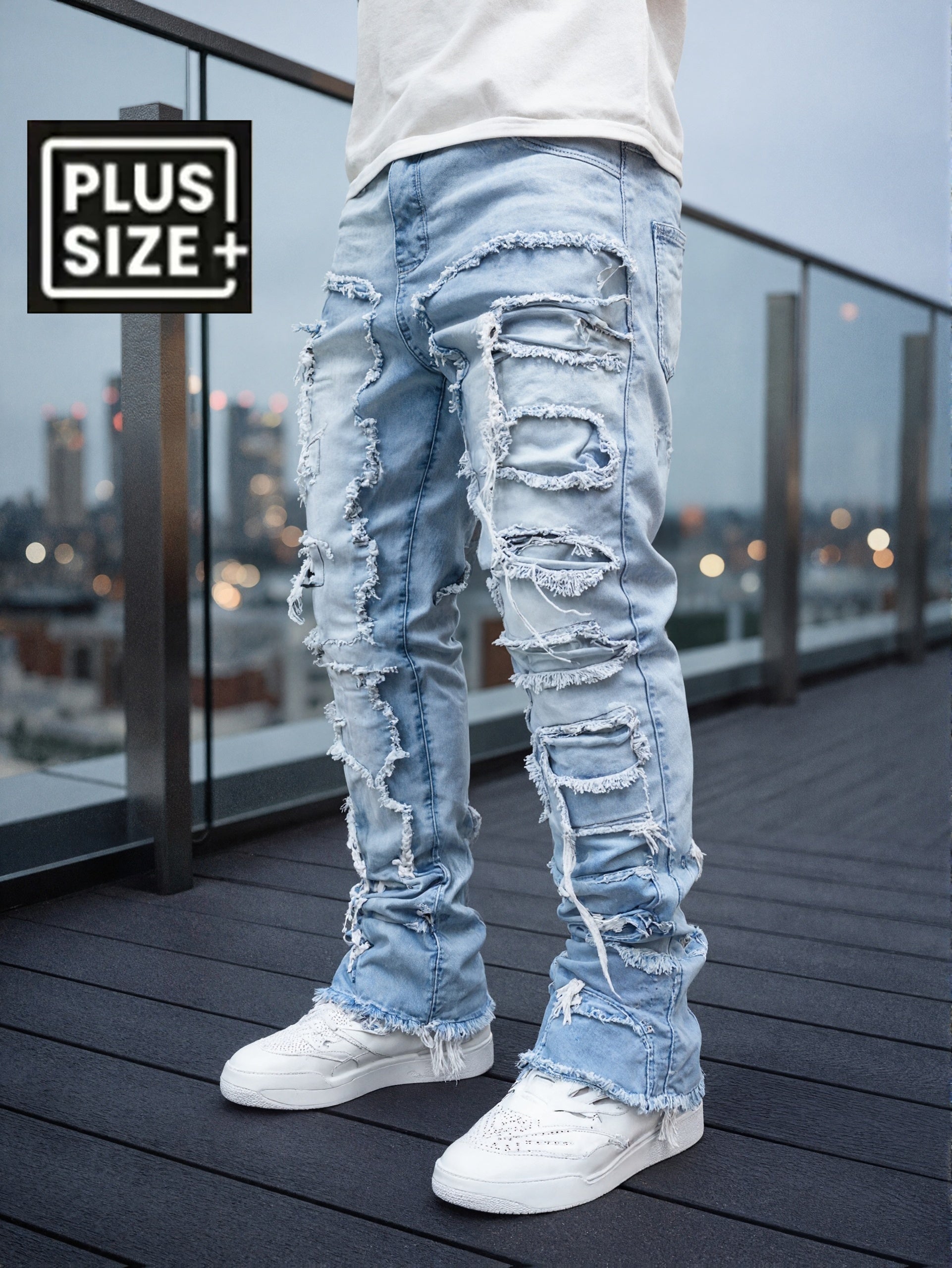 Men's Light Blue Jeans - product view 4