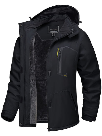 Women's Winter Ski Jacket - High Quality Soft-shell Hooded Jacket Windproof Detachable Hood Multi-pockets Warm Thickened Fleece Lined - Winter Outdoor Snow Sports Skiing Snowboarding Hiking Camping Daily Casual Wear Work Wear Rain Windbreaker