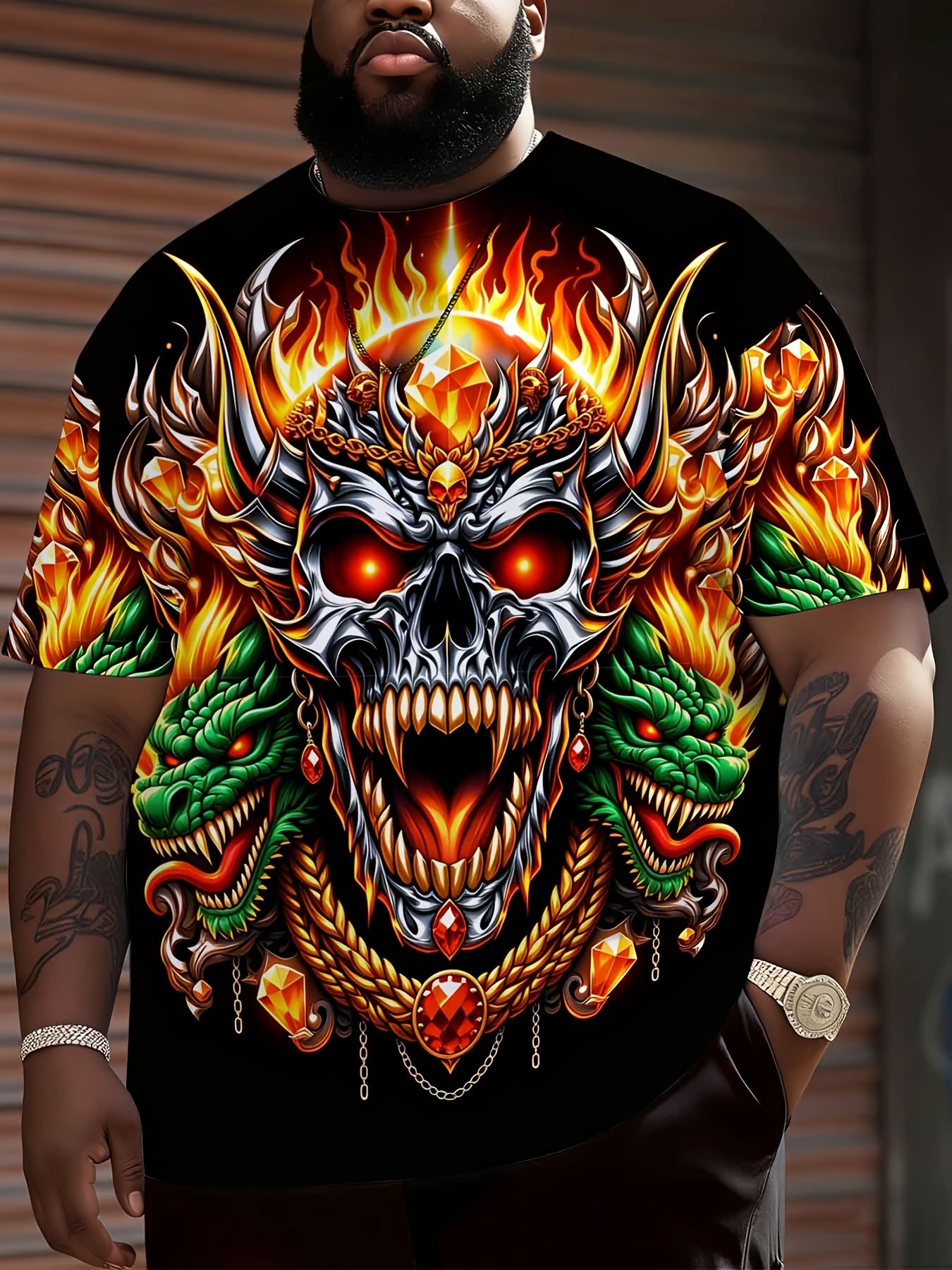 Men's Multicolor Printed Graphic T-Shirt - product view 3