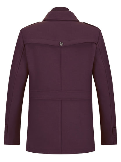 Men's Versatile Fleece Single-Breasted Coat