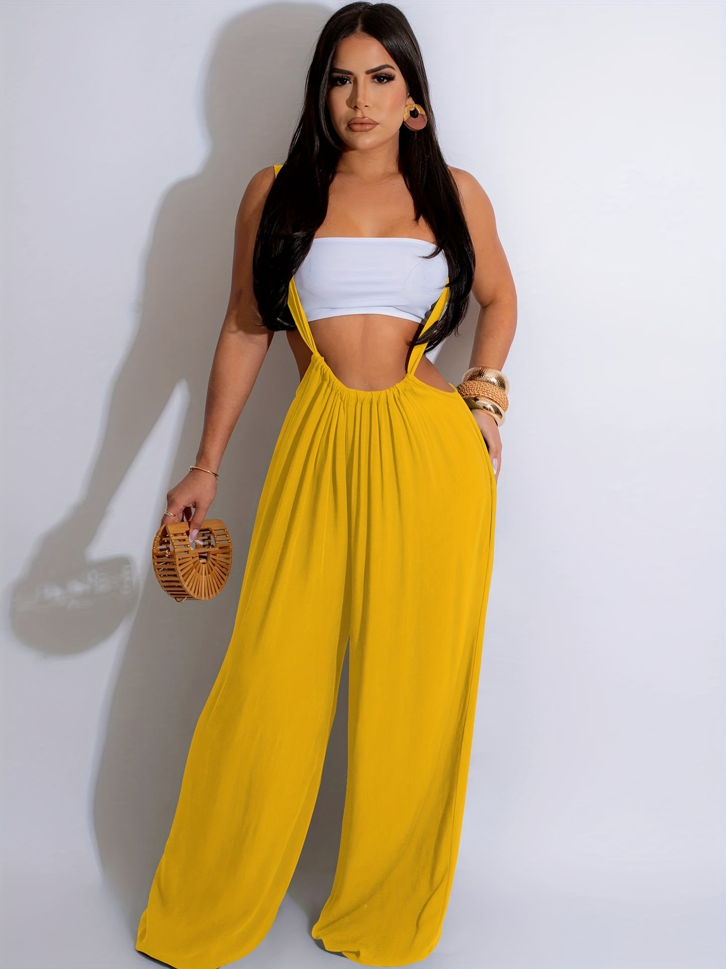 Women's Casual Wide Leg Palazzo Pants - Adjustable Drawstring Waist, Super-Long Length, Loose Fit with Pockets, Machine Washable Lounge & Casual Trousers for All Seasons, Comfortable Clothing | Decorative Drawstring | Soft Texture