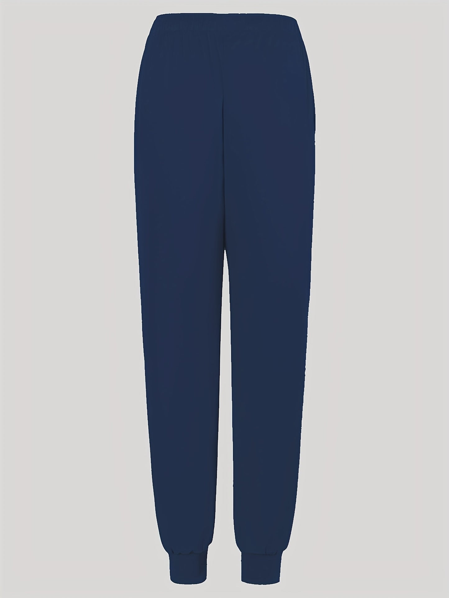 Women'S Frosted Pocket Brush Pants with Elastic Ribbed Toe Binding Work Pants