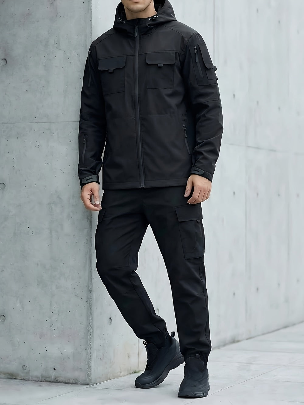 Men's Windproof Zip-Up Coat Everyday 541