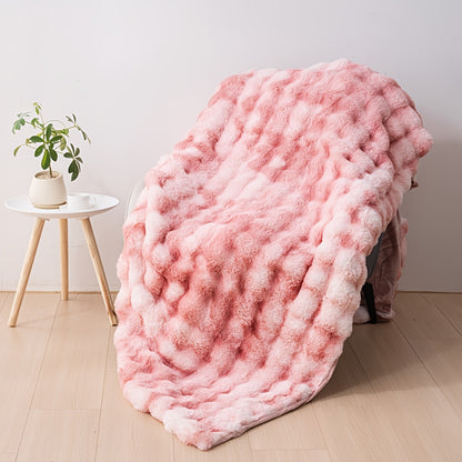 Soft Comfortable Kids' Blankets Warm 3D Rabbit Fur-Like Double-Sided Fleece Blanket Perfect for Napping AC Rooms. Suitable for Home Office Camping Travel. Multi-functional All-season All-scene. Ideal Halloween Christmas Gift