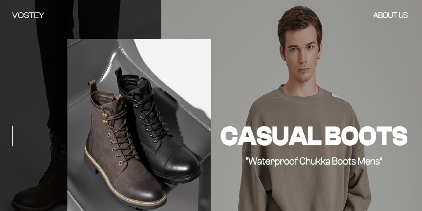 Men's Boots - Non-Slip Sole for Outdoor & Travel 79685 579685