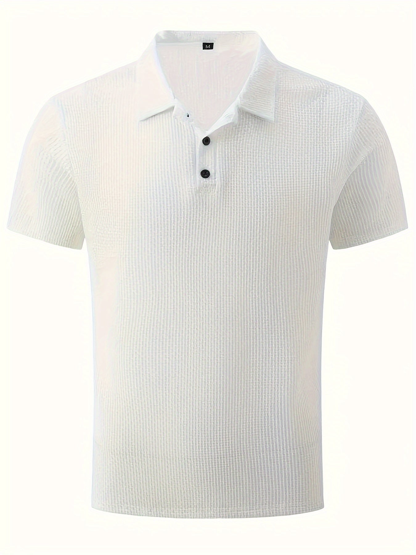 Men's Ice Silky Elastic Solid Short Sleeved Lapel Golf Shirt, Summer Outdoor Cool Polo Shirt T-shirt, Men's Gift