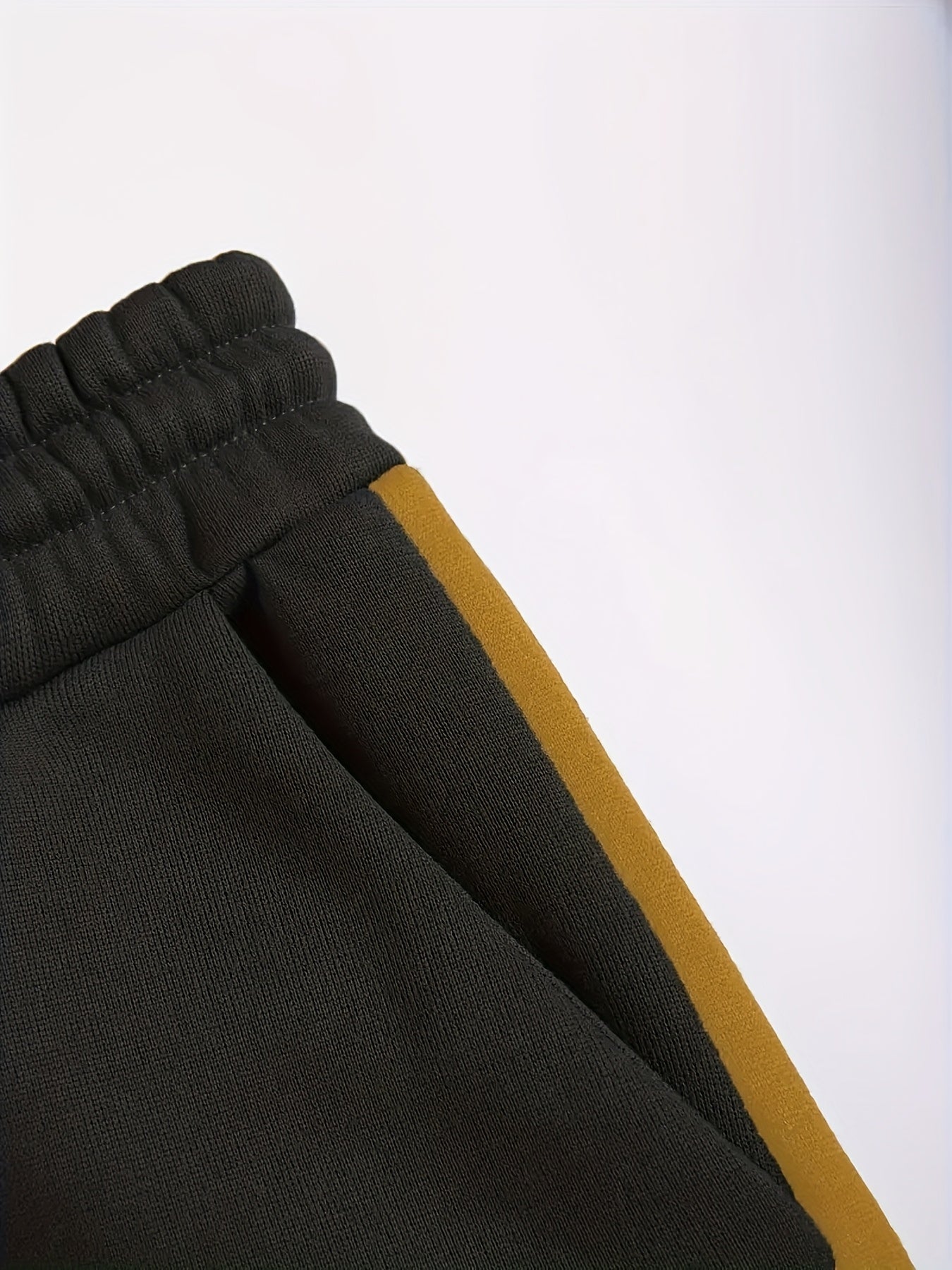 Men'S Clothing, Contrasting Long-Sleeve Zip-Up Hooded Jacket And Drawstring Pants Two-Piece Set for The Outdoors