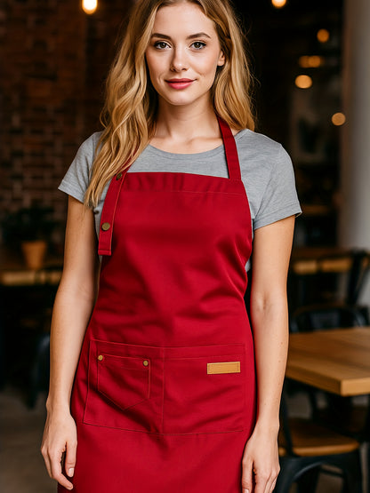 Artist & Chef Apron - Professional Painting, Pottery & Baking Apron with Adjustable Buckle Straps & Utility Pockets, Perfect Valentine's Day & Christmas Gift for Couples