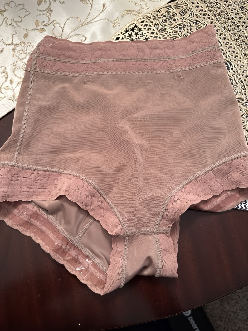 Women's Elegant Lace High Waist Belly Control Shaping Underwear - Seamless Butt Lifting Panties with Breathable Elastic Fit, Mid-Rise Tummy Control for Casual Attire, Everyday Shapewear | Highwaist Briefs | Breathable Fabric, Tummy Control Shapewear
