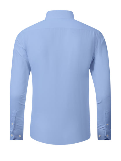 Men'S Long-Sleeve Button-Up Shirt Suitable for Semi-Formal Occasions in Spring And Summer Business Settings