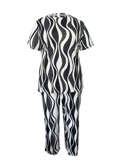 Multicolor Printed Short-Sleeve Pants - product view 5