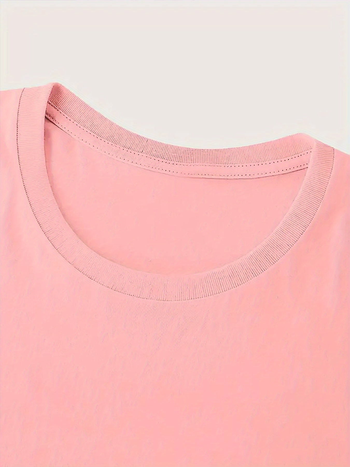 Women's Fun Pattern Round Neck Short Sleeve T-shirt Light Luxury Simple Style Holiday Party Animal Letter Pattern Print Breathable Retro Casual Elegant Style Cartoon Letter Perfect Choice Round Neck Sweater Versatile Tops Everyday Comfort