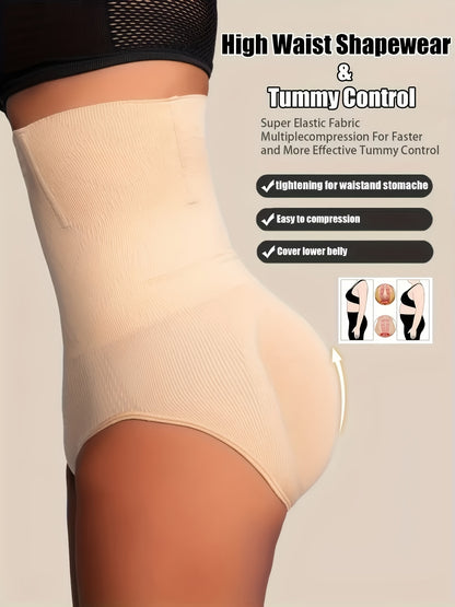 2pcsHigh-Waist Tummy Control Shapewear Panties for Women - Waist Trainer, Butt Lifter & Body Shaper Underwear