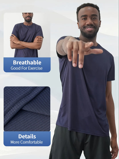 Men's Plaid Performance T-Shirt - Crew Neck