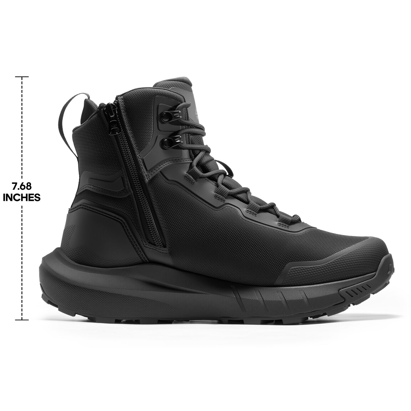 NORTIV 8 Men's Tactical Hiking Boot Lightweight Boots for Work All Day Side Zipper Motorcycle Combat Boot Arch Support 8 Inches