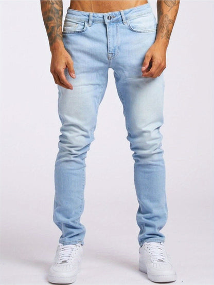 2025 New Men's Slim-Fit Jeans, Trendy Ins Style Design, Fashionable and Comfortable, Perfect for Casual Attire