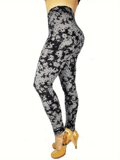 Fashion Printed Leggings For Women No See Through High Stretch Super Soft Leggings Regular