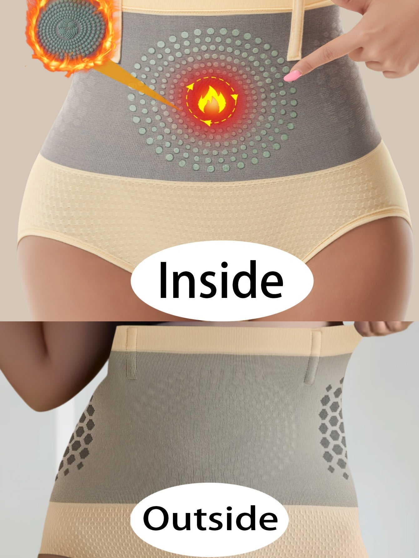 1 Pack - Hip Lift Waist Shapewear, Abdominal Compression Control and Butt Lift to Improve Posture with a Flat Abdomen, Minimalist Style - High Stretch Soft Fabric, Daily Body Sculpting