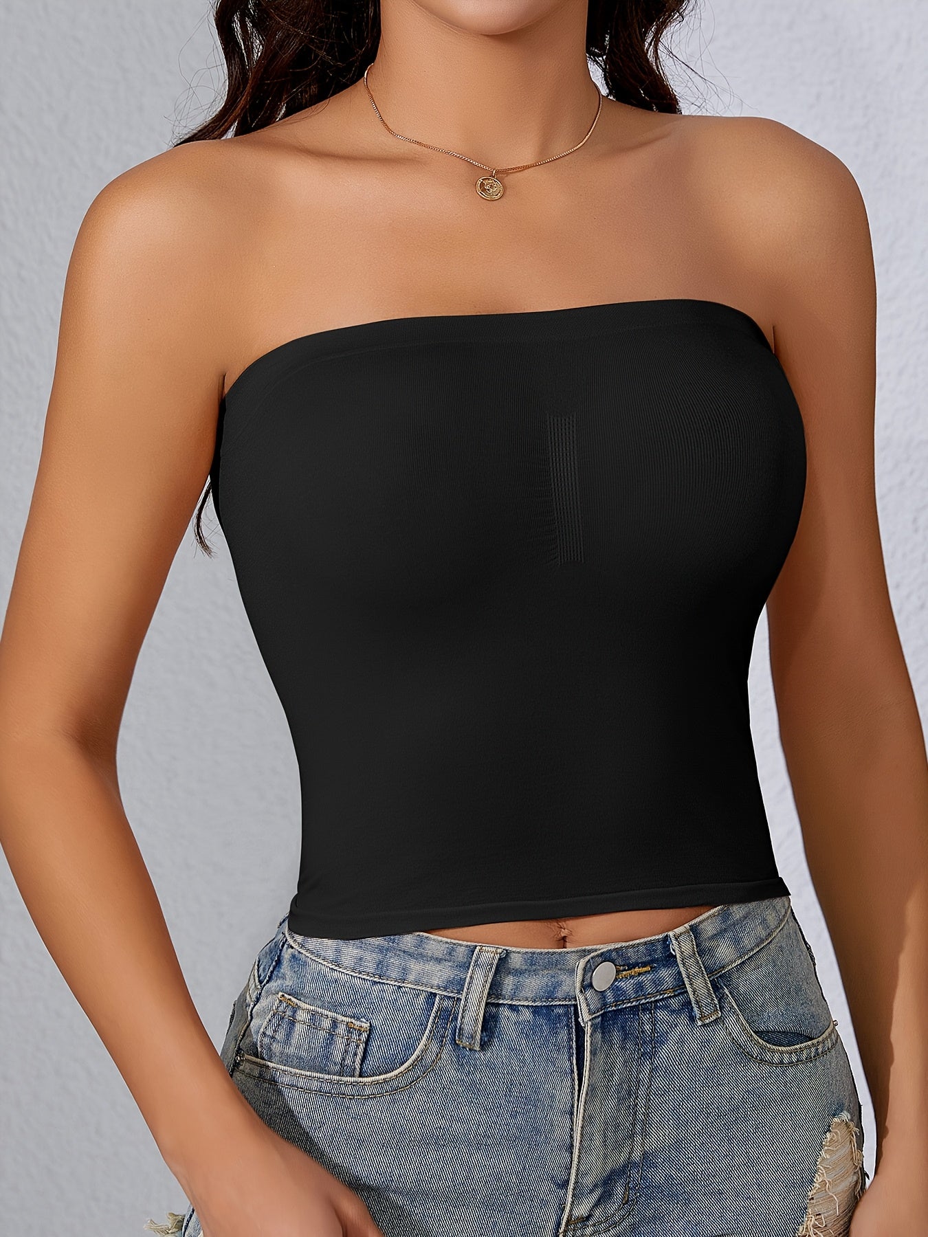 [Seamless Strapless Bra] 2pcs Set of Comfortable and Seamless Strapless Bra for Women | No Trace, Anti Exposure, Chest Wrapping
