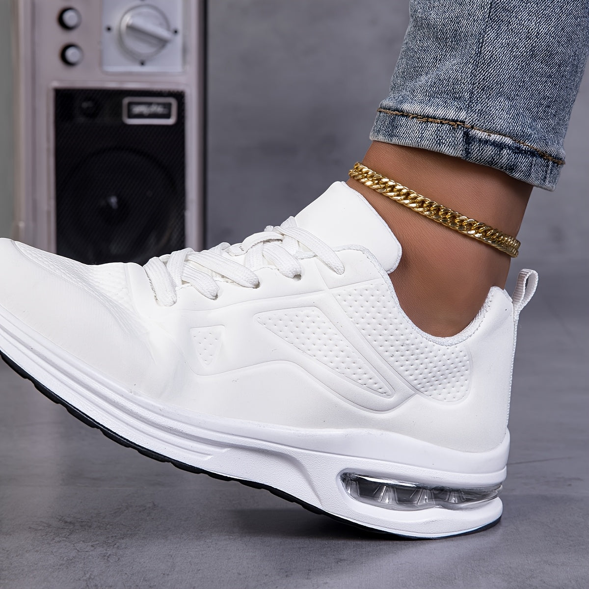Spring Outdoor sneakers, Women'S Thick-Soled Height-Increasing Shoes, Women'S Autumn, Breathable Mesh Shoes, Air-Cushioned Shoes, Lightweight And Shock-Absorbing Soft-Soled Running Shoes, Women'S Skipping Rope Shoes, Outdoor Tennis Shoes