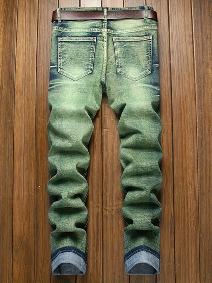 Men's Slim Fit Jeans - Classic Wash Distressed Everyday 865893