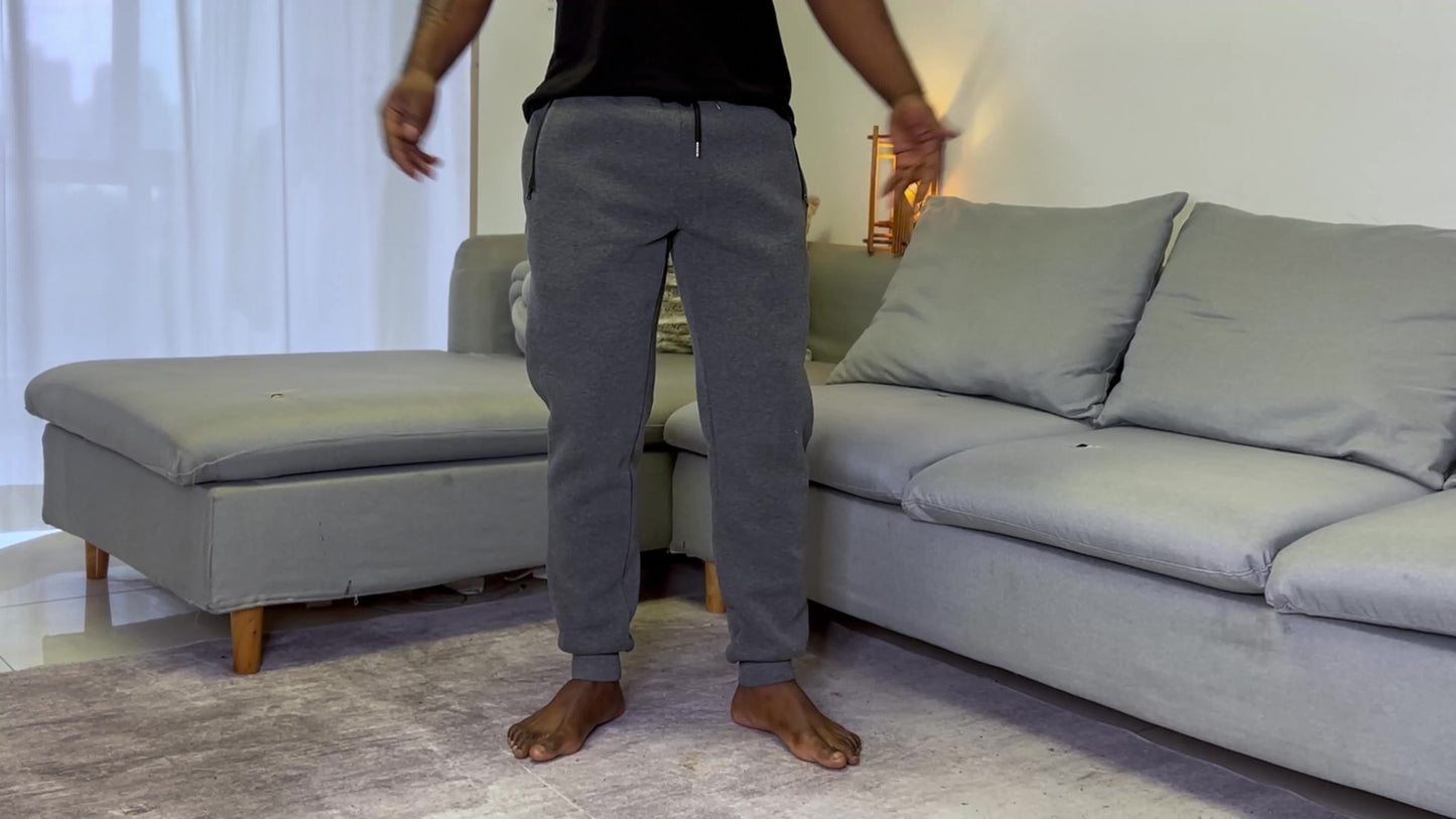 3pcs Men'S Sweatpants Fleece Casual Sport Joggers for Men Athletic Pants with Zipper Pocket S-3XL