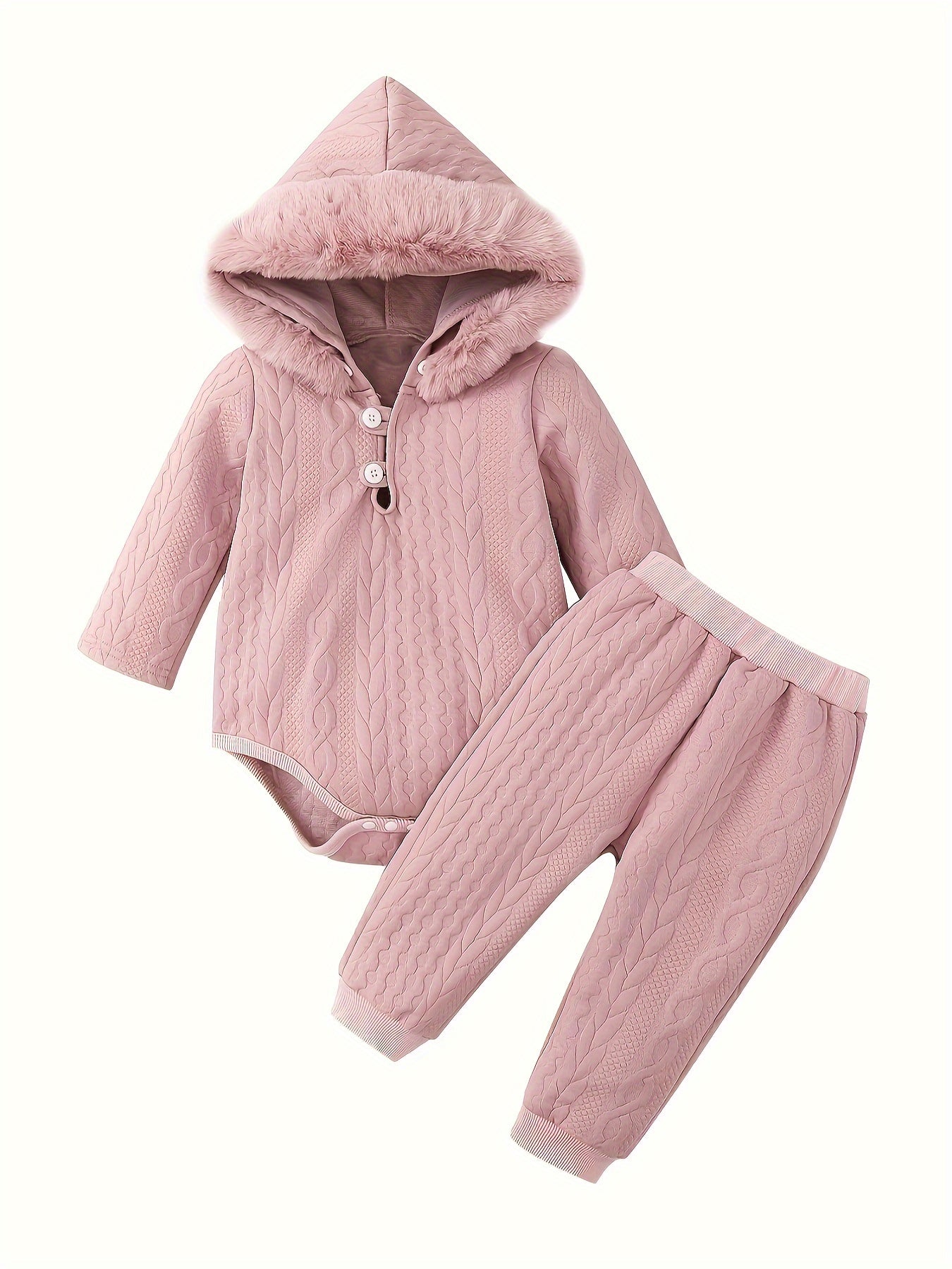 MinKidFashion Baby Clothing Sets Girls Hooded Long Sleeve Romper and Pants Outfit, Perfect for Outdoor