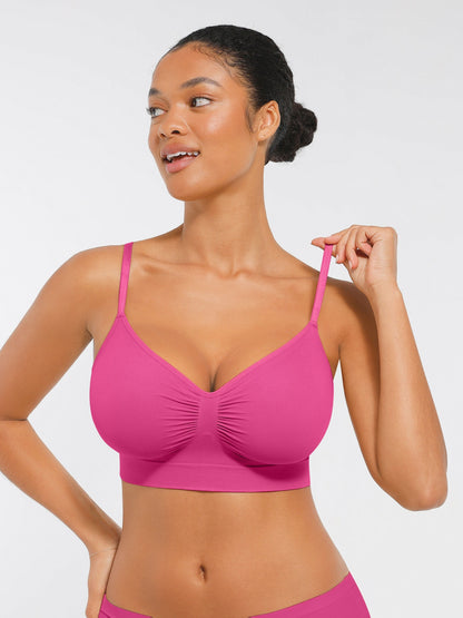 Plus Size Seamless Bra for Women Push-Up Breathable Back Control Bra