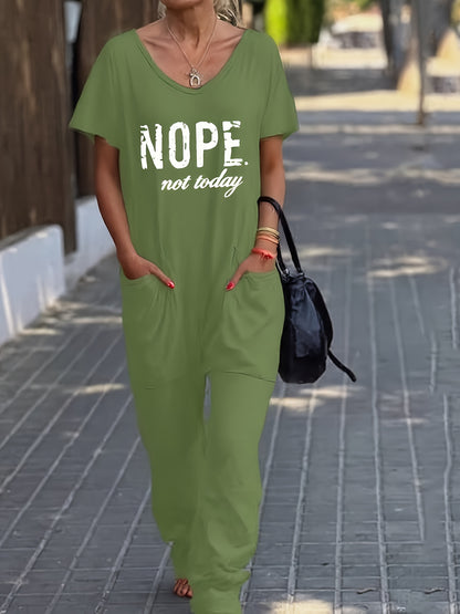 Three Colors Women'S V-Neck Loose-Fitting Romper Featuring Pockets - Casual Solid Ideal for Spring/Summer, Comfortable And Fashionable, Women'S Jumpsuits And Rompers