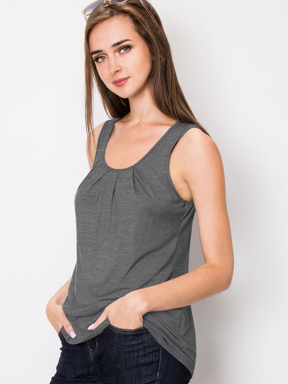 Women's Sleeveless Scoop Neck Loose Fit Tank Top