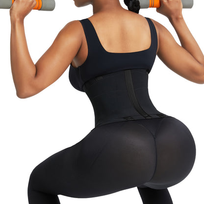 Leopard Print High Compression Back Support Waist Trainer Belt Gym Waist Cincher Trimmer Belt Tummy Control Body Shaper with Triple Wrap