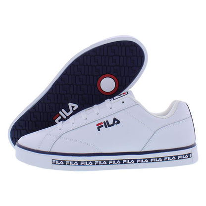Fila Original Court Leather Mens Shoes Color: White/Navy/Red