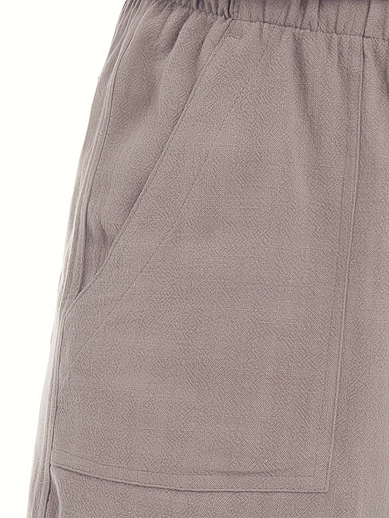 Women'S Comfy Drawstring Casual Elastic Waist Pure Color Shorts Summer Beach Lightweight Short Pants with Pockets