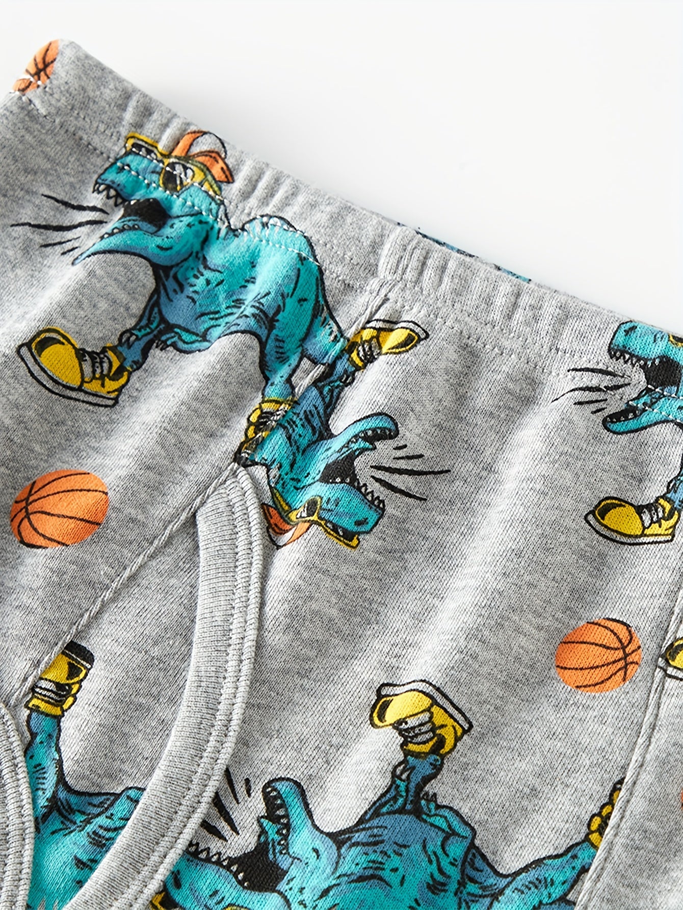6-pack Boys' Triangle Underwear With Various Dinosaur Elements, Breathable And Comfortable Front Opening Design