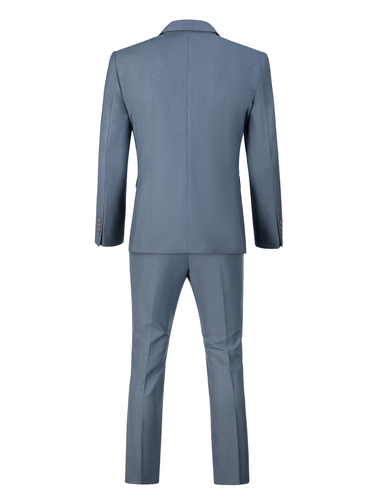 Men's Solid Color Complete 3pcs Suit Set Slim Fit Modern Tailored for Weddings Business Graduation Father's Day Gifting Express Delivery